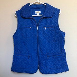 Talbots Blue Quilted Vest - Medium